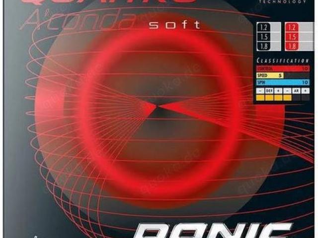 Tischtennis DONIC QUATTRO A conda soft, 1,8 rot - 1